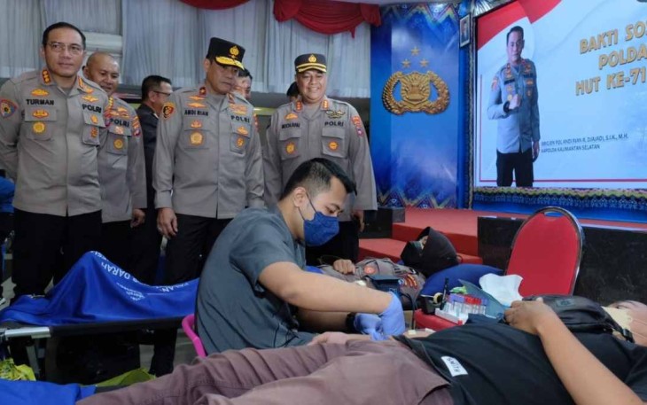 Baksos donor darah Polda Kalsel