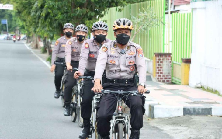 Patroli Sepeda Sigap menjaga situasi keamanan kondusif 