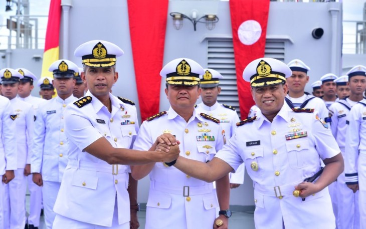 Dansatgas Koarmada III Kolonel Laut (P) Tarus Rostiyadi usai sertijab 