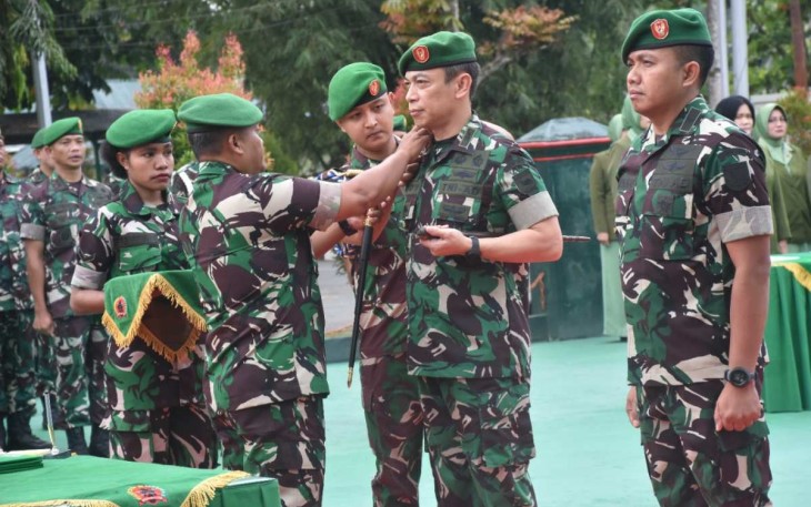 Danrem 181/PVT Brigjen TNI Wawan Erawan saat sertijab Dandim 1802/Sorong, Kamis (8/12)