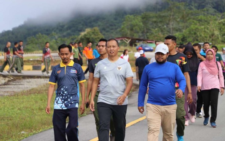 Olahraga bersama di wilayah perbatasan 