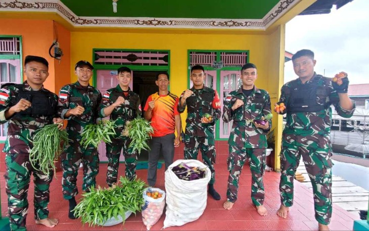 Hasil pertanian ketahanan pangan Satgas Yonarmed 19 