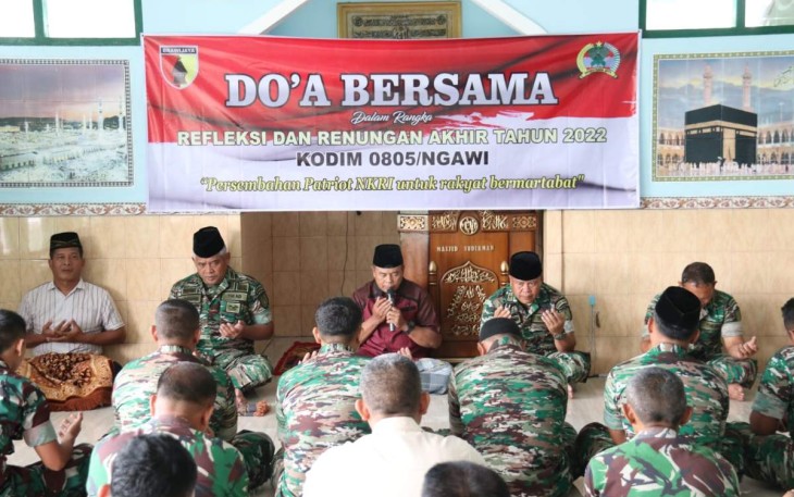 Doa bersama prajurit Kodim 0805/Ngawi