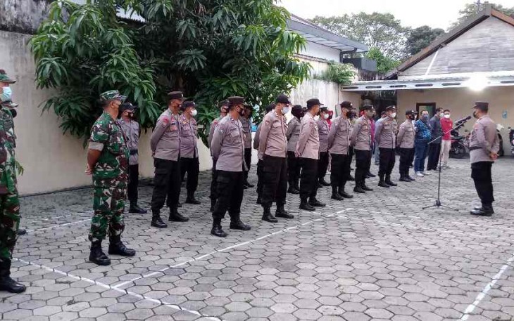 Pelaksanaan apel siaga pengamanan malam takbir 