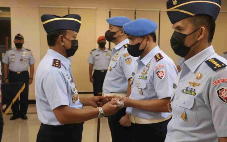 Pelantikan pejabat baru di lingkungan Koopsud I Jakarta. Kamis (28/4/2022)