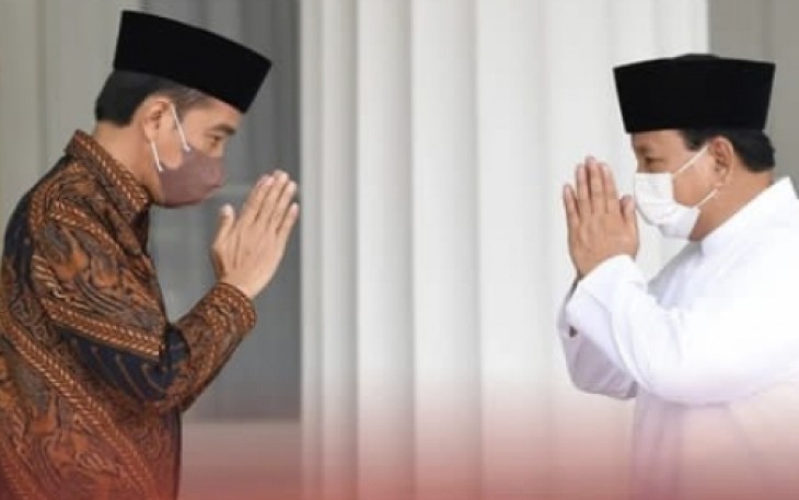 Halalbihalal presiden Jokowi bersama menhan Prabowo di Yogyakarta. Senin (02/05/2022)
