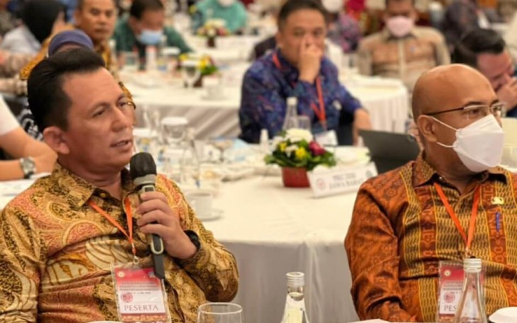 Gubernur Kepri, H.Ansar Ahmad, saat memaparkan gambaran umum dan arah kebijakan pembangunan Provinsi Kepri, Selasa (10/5/2022)