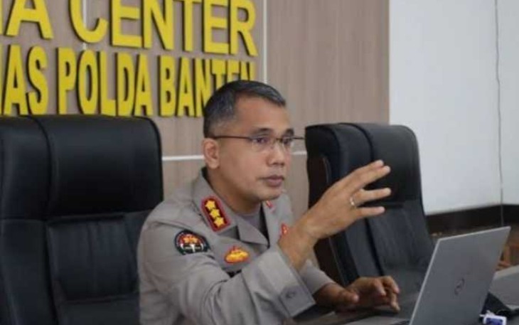 Kabidhumas Polda Banten saat menjelaskan Tidak Ada Intimidasi Lomba Menembak bersama Media
