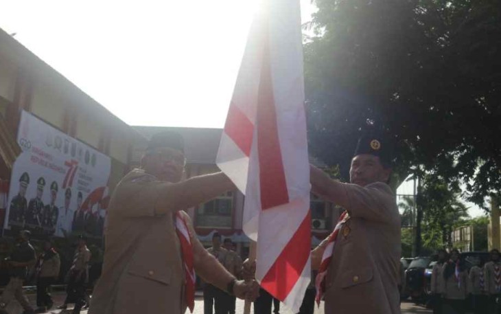 Pelepasan kontingen Jamnas Kabupaten HSU
