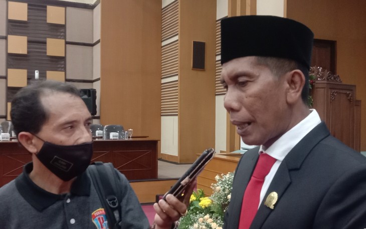 Joko Eko Sujarwanto, saat diwawancara usai pelantikan