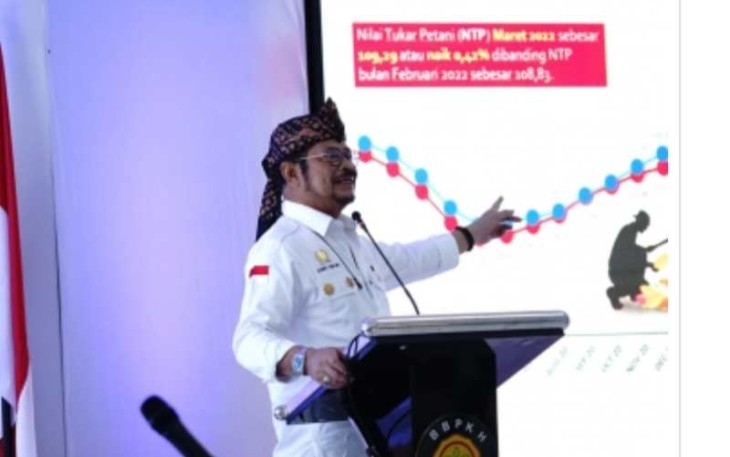 Mentan SYL saat memberikan TOT secara virtual di Jakarta 