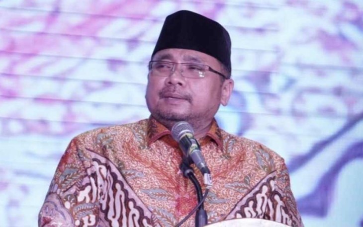 Menag Yaqut Cholil Qoumas beri sambutan pada Festival Toleransi dan Pagelaran Seni Budaya di Sam Poo Kong