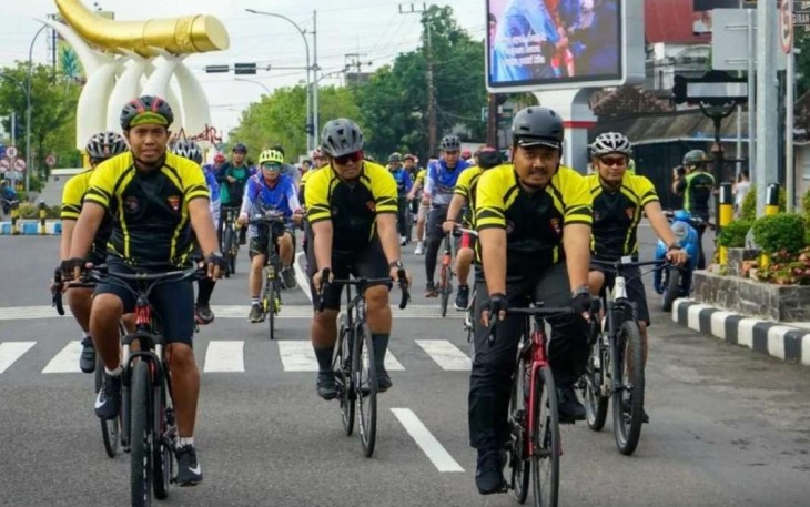 Gowes HUT Armed Ke-77 di Ngawi Jatim 