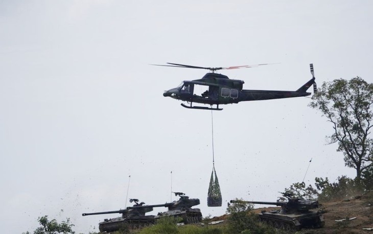 Latihan Puncak Ancab YTP 611/Awl di Puslatpur Ambrowang Kaltim, Senin (5/12)