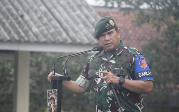 Pangdiv 2 Kostrad Mayjen TNI Syafrial saat memberikan pengarahan 