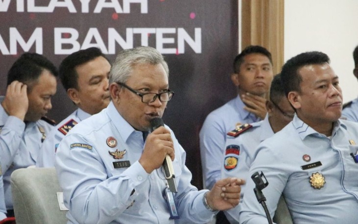 Tejo Harwanto Kakanwil Kemenkumham Banten saat pemaparan capaian kinerja tahun 2022, Selasa (27/12)