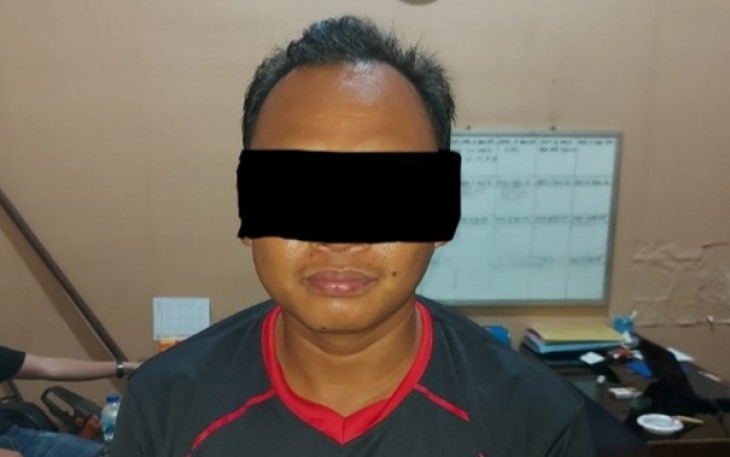 Tersangka saat diamankan