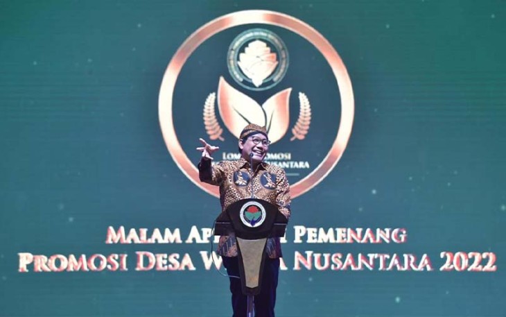Gus Halim di malam Penganugerahan Pemenang Lomba Promosi Desa Wisata Nusantara 2022 Tahap II di Pullman Hotel, Rabu (14/12/2022).