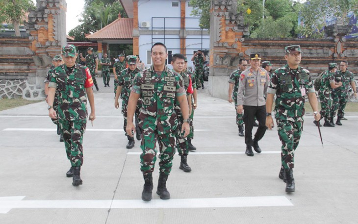 Panglima TNI saat Tinjau Latihan TFG KTT G20 Tingkat Kogabwilhan