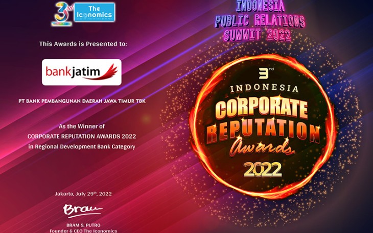 Sertifikat PR CORPORATE 2022 Bank Jatim