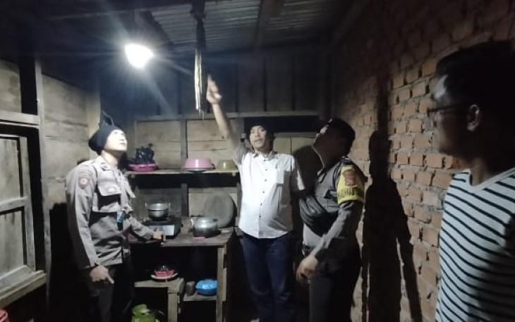 Polsek Rimbo Pengadang saat Olah TKP