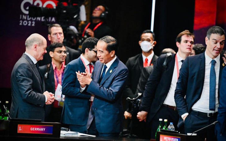 Presiden Joko Widodo pada acara Partnership for Global Infrastructure and Investment (PGII) yang digelar di Hotel The Apurva Kempinski, Kabupaten Badung, Provinsi Bali, pada Selasa, 15 November 2022. Foto: Laily Rachev - Biro Pers Sekretariat Presiden