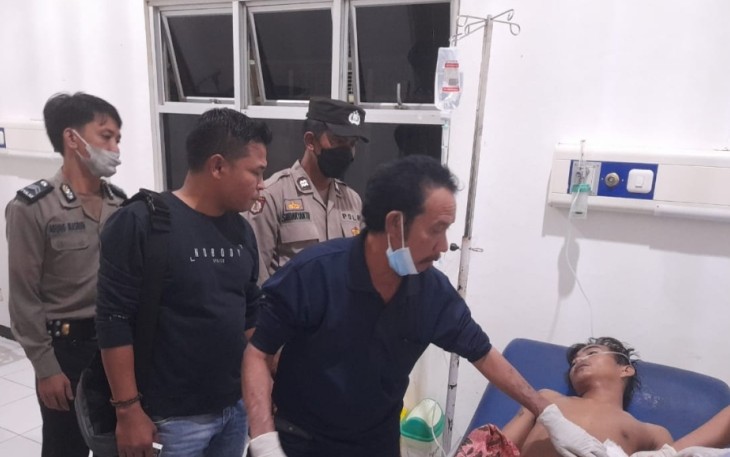 Korban saat dilarikan ke rumah sakit