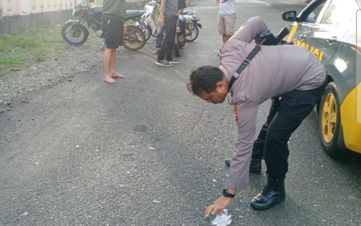 Polisi saat Olah TKP 