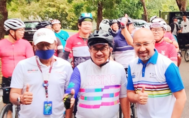 GGM PT BRC Abdul Wahab, Dubes RI Singapore Suryo Pratomo, Plt Kadispar Prov Kepri Luki Zaiman Prawira saat foto bersama