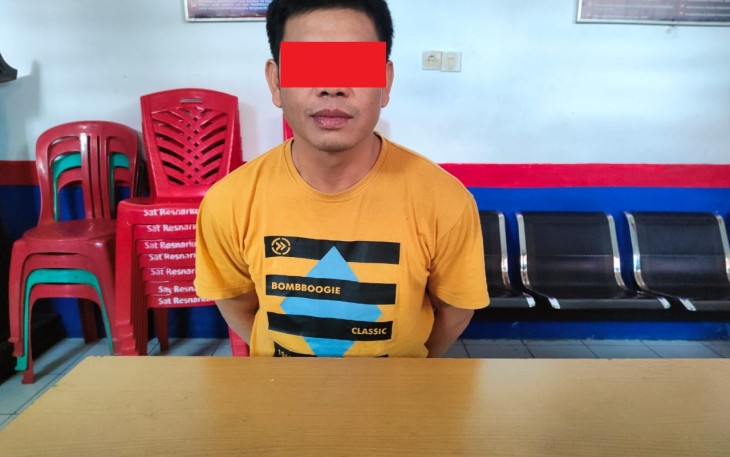 Tersangka saat diamankan