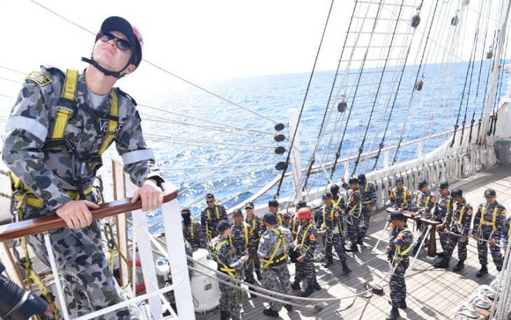 Satgas KJK TNI AL saat Latih Kadet Australia