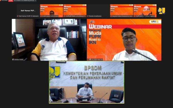 Menteri Basuki pada Webinar BPSDM