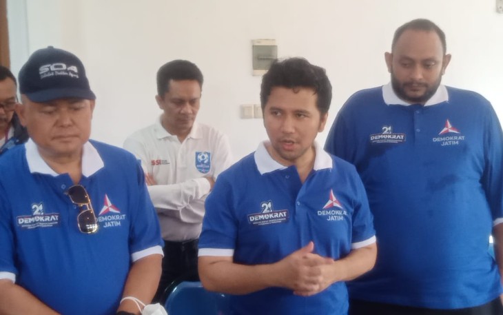 Ketua DPD Partai Demokrat Jatim, Emil Elestianto Dardak saat ditemui awak media