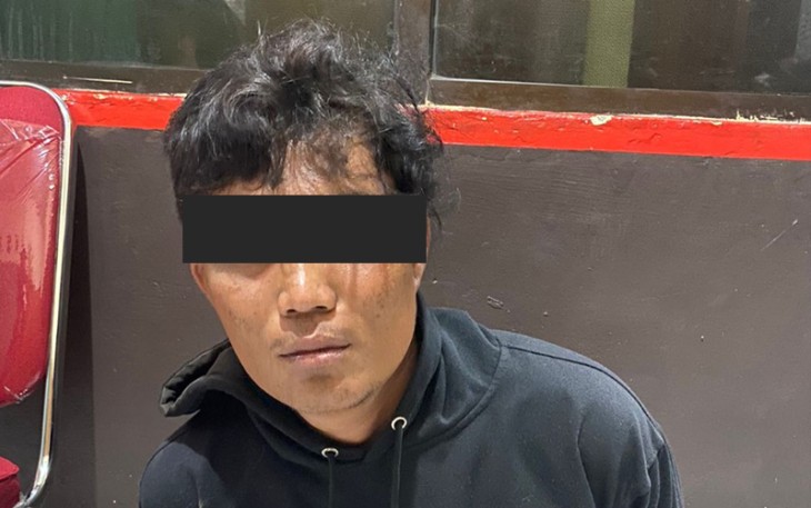 Tersangka saat diamankan
