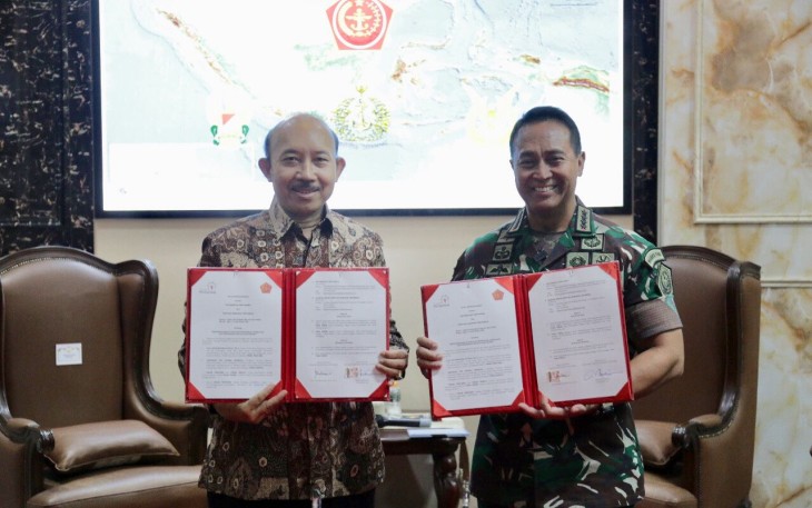 Penandatanganan Nota Kesepahaman (Memorandum of Understanding/MoU) dan Perjanjian Kerja Sama (PKS) antara Tentara Nasional Indonesia (TNI) dan Universitas Pertamina (UPER), 2022.