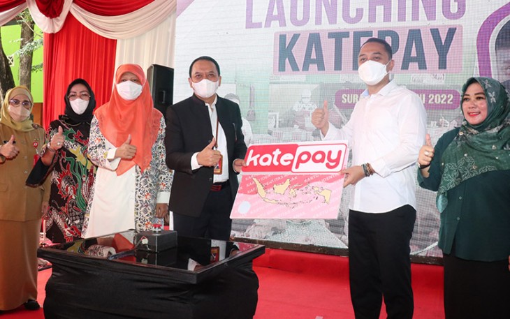Launching program KatePay di SMP Negeri 42 Surabaya, Selasa (14/06/22). 