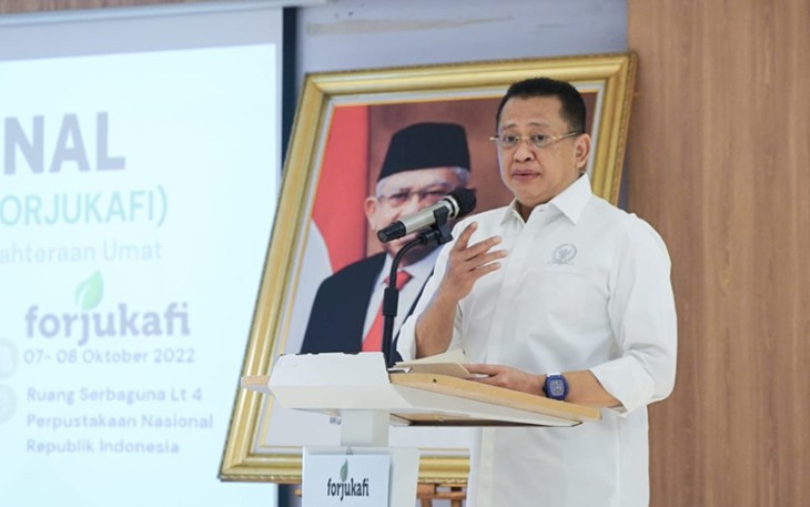 Bamsoet dalam Rapat Kerja Nasional FORJUKAFI, di Jakarta, Jumat (7/10/22).