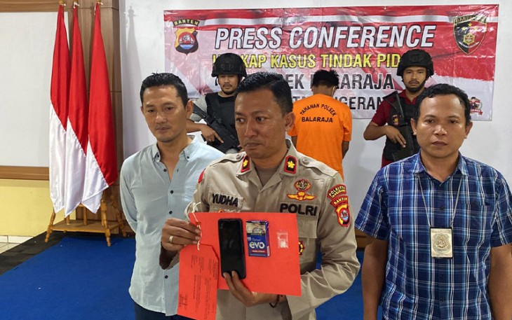 Kapolresta Tangerang Kombes Pol Raden Romdhon Natakusuma saat press conference barang bukti dan tersangka, Senin (12/9/2022) kemarin.