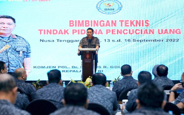 Kepala BNN RI, Komjen Pol Dr. Petrus Reinhard Golose, di Aruna Senggigi Resort and Convention, Lombok Barat, Nusa Tenggara Barat, pada Jumat (16/9).