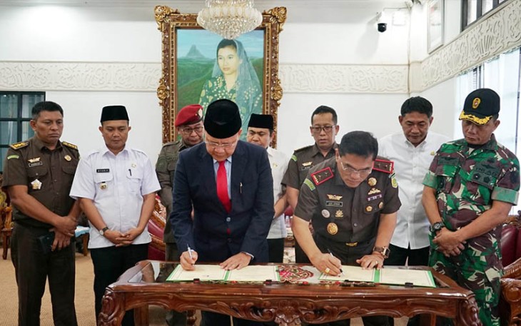Penandatanganan MoU terkait dengan Balai Rehabilitasi Penyelesaian Penanganan Perkara Narkotika Melalui Pendekatan Restoratif, pada Rabu (9/11/2022).