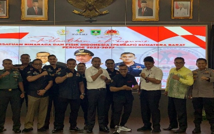 Suasana usai pelantikan kepengurusan baru Perbafi Sumbar di Auditorium Gubernuran, Padang, Sumatra Barat.