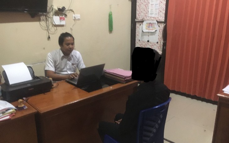 Seorang Remaja saat Diamankan Polres Bengkulu