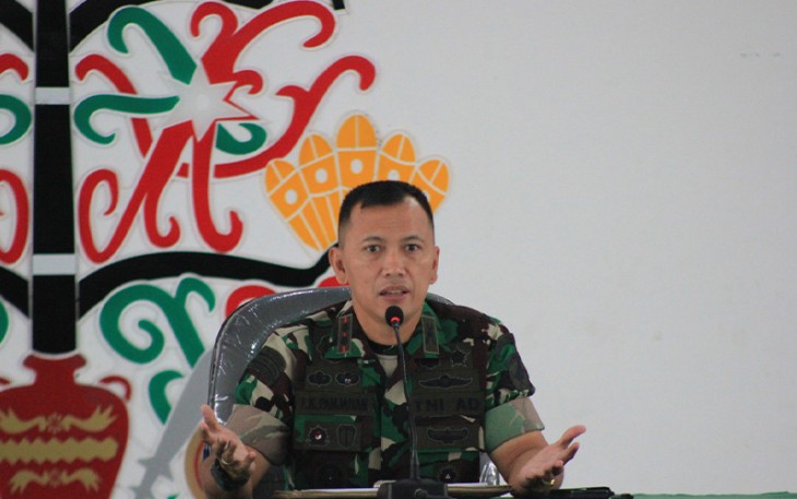 Komandan Kodim 1016 Palangka Raya, Letkol Inf Frans Kishin Panjaitan, S.A.P., M.P.M., M.Han