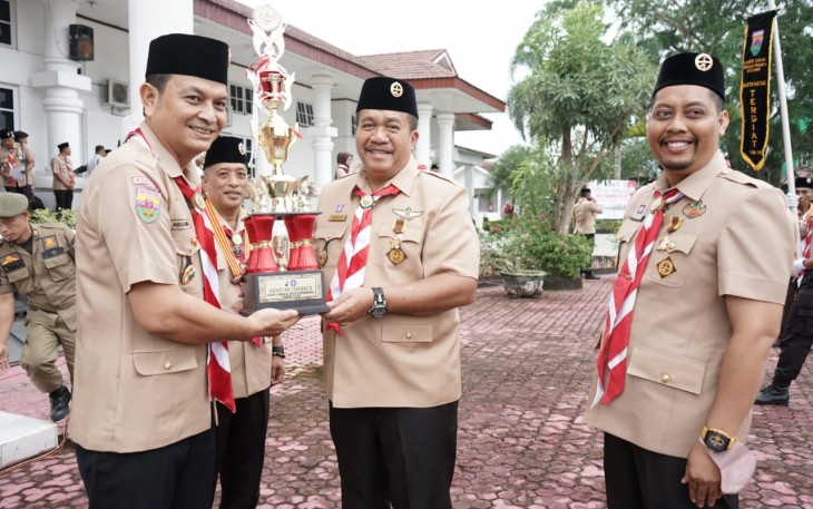 Wakil Bupati Asahan usai Pimpin Upacara Peringatan Hari Pramuka ke-61