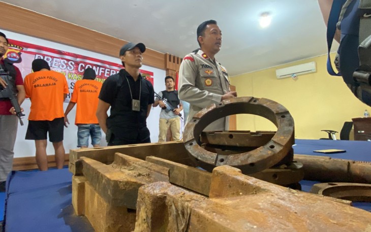 Kapolresta Tangerang Kombes Pol Raden Romdhon Natakusuma saat konferensi pers, Senin (12/9/2022).