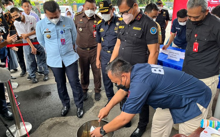 Pemusnahan Dua Kilogram Sabu di BNNP Banten
