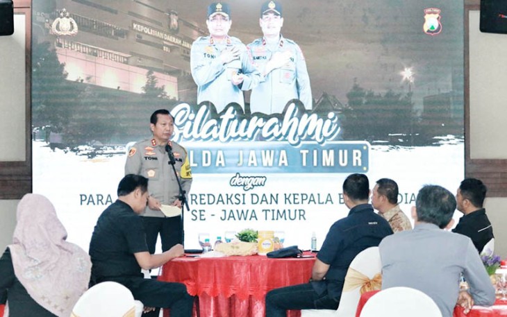 Kapolda Jatim Irjen Pol Toni Harmanto saat memberikan sambutan