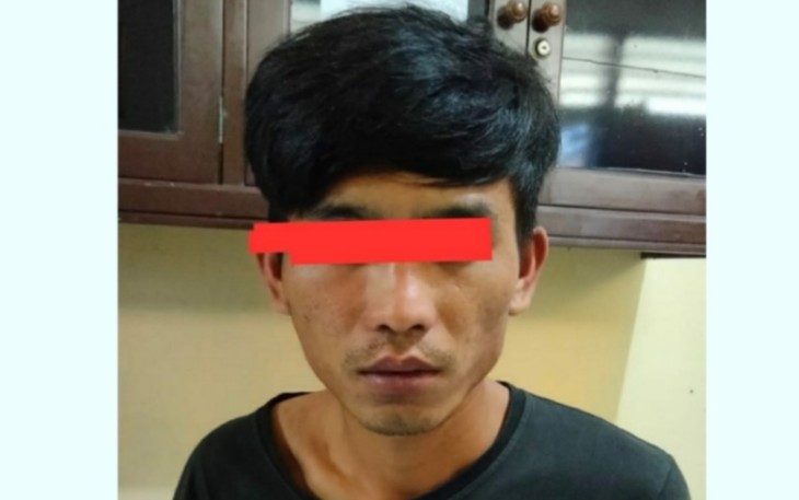 Tersangka saat diamankan aparat