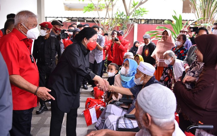 Puan dalam Rapat Koordinasi dan Pengarahan Pemenangan Pemilu 2024 dengan DPD dan DPC PDIP se-NTB di Kantor DPD PDIP NTB, Mataram, Sabtu (27/8/2022).