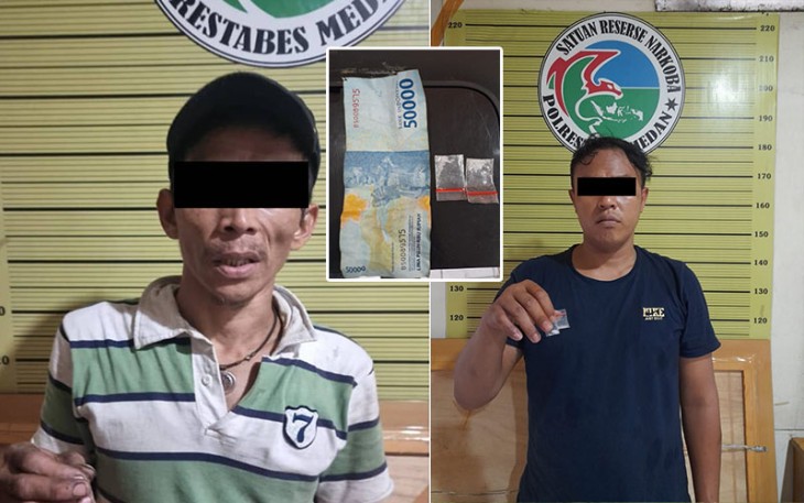 Tersangka dan barang bukti saat diamankan